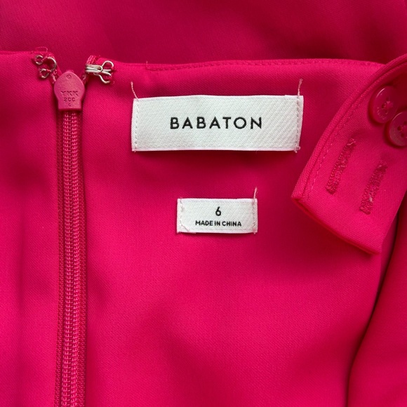 BABATON Aritzia Hot Pink 90’s Slit Mini Dress - Picture 5 of 7